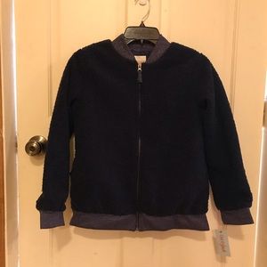 🎁 Cat & Jack Girls’ Sherpa Bomber Jacket blue XL